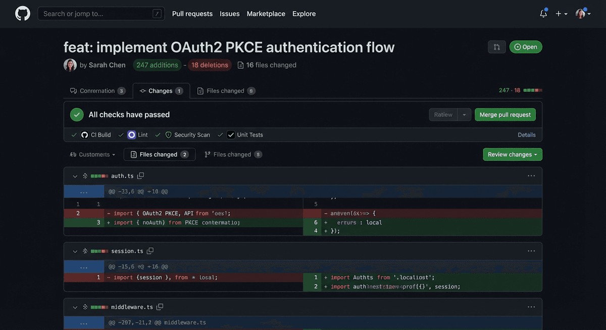 GitHub PR from AI developer